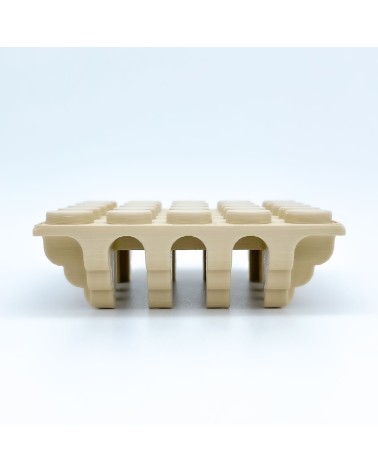Base carrée à mâchicoulis |Modèle NG CASTLES |Blocs en plastique TOY