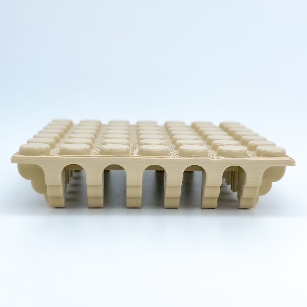 Base carrée à mâchicoulis |Modèle NG CASTLES |Blocs en plastique TOY