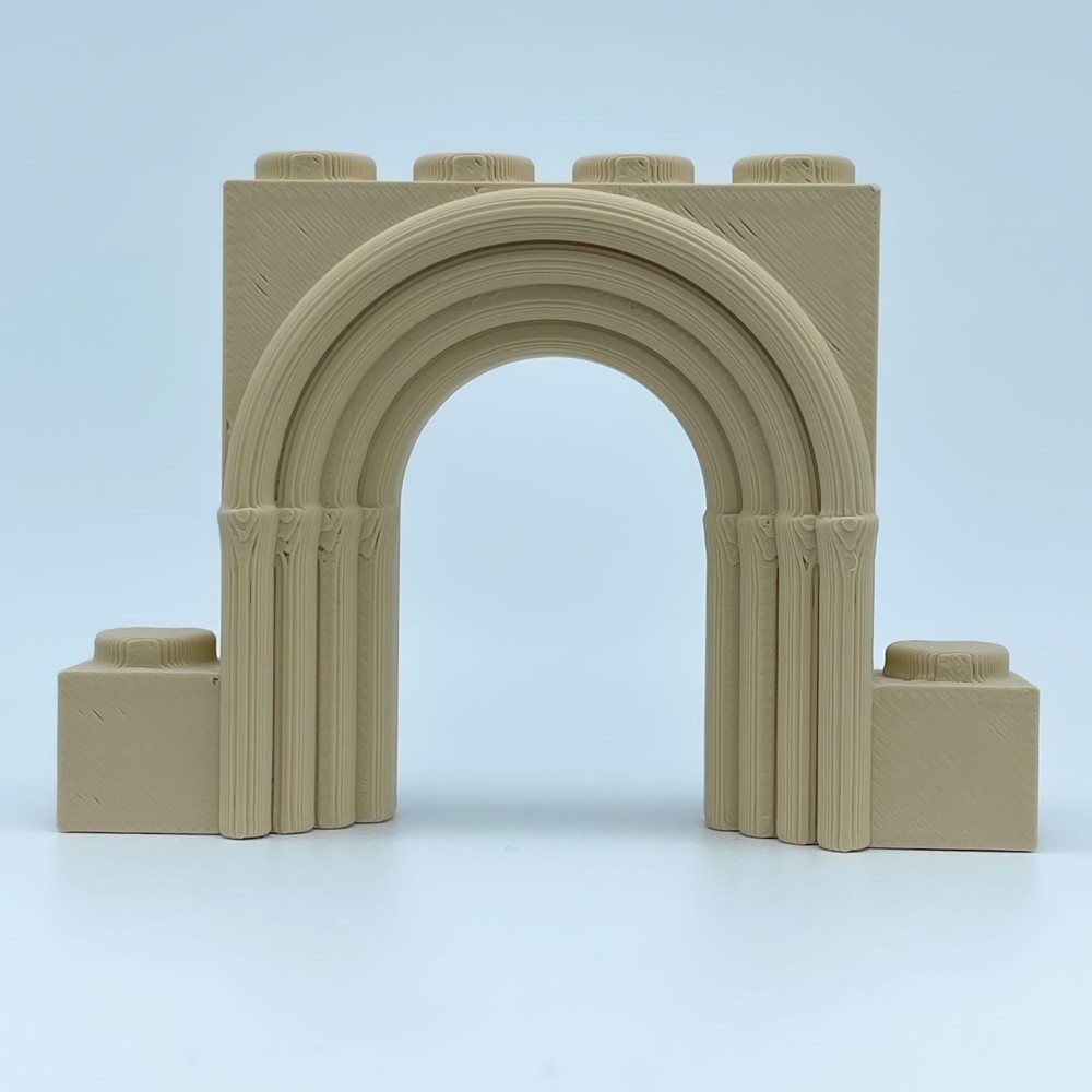 Porte romane ronde ouverte A |Modèle NG CASTLES |Blocs en plastique TOY