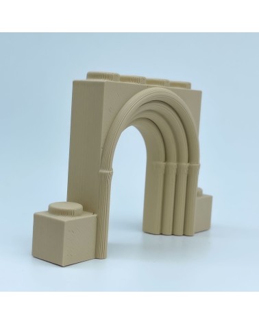Porte romane ronde ouverte A |Modèle NG CASTLES |Blocs en plastique TOY