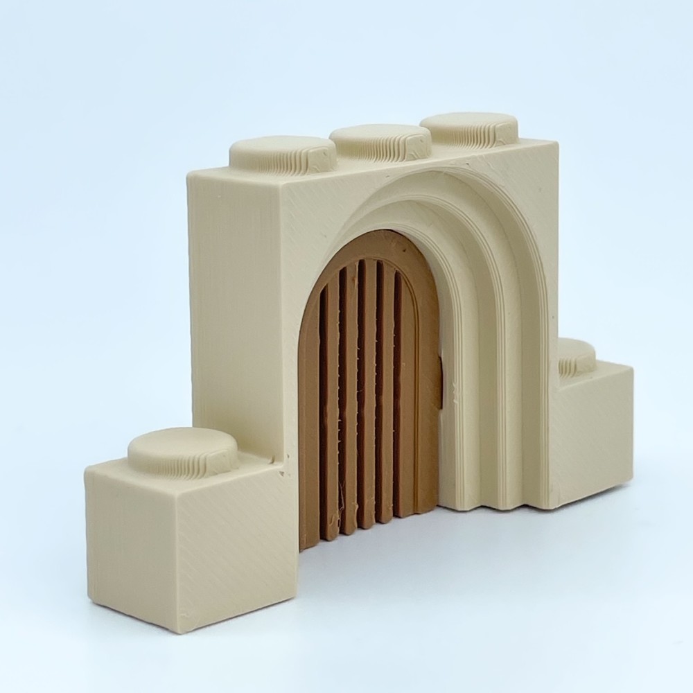 Geschlossene runde romanische Tür |NG CASTLES-Modell |SPIELZEUG Kunststoffblöcke