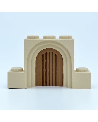 Porte romane ronde fermée |Modèle NG CASTLES |Blocs en plastique TOY