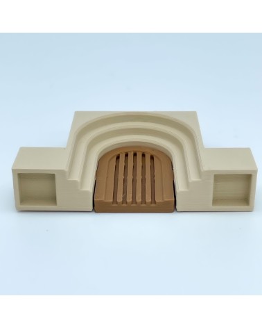 Porte romane ronde fermée |Modèle NG CASTLES |Blocs en plastique TOY