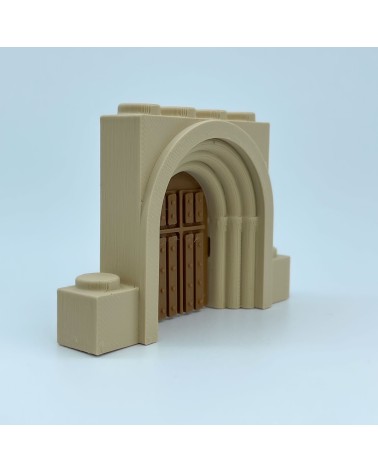 Geschlossene runde romanische Tür |NG CASTLES-Modell |SPIELZEUG Kunststoffblöcke