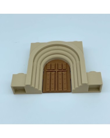 Porte romane ronde fermée |Modèle NG CASTLES |Blocs en plastique TOY