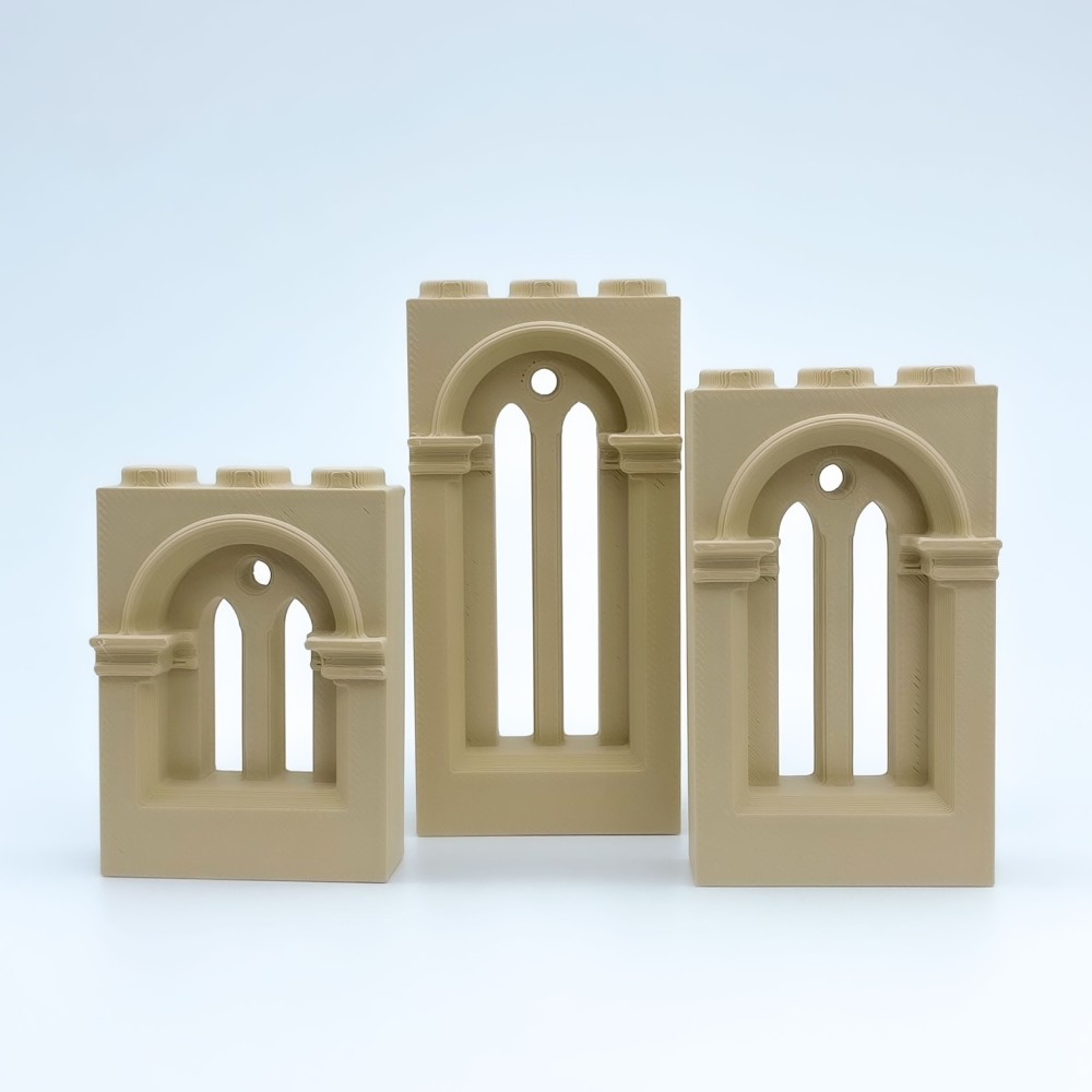 Romanesque Window with Redondo Ocul Δ Maqueta NG CASTILLOS Δ JUGUETE blocks plastic