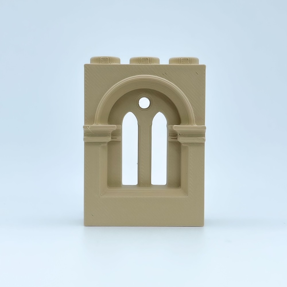 Finestra romanica con Redondo Ocul Δ Maqueta NG CASTILLOS Δ JUGUETE blocchi di plastica