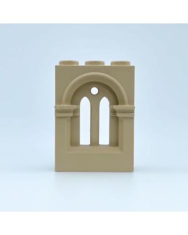 Fenêtre romane à oculus rond |Modèle NG CASTLES |Blocs en plastique TOY