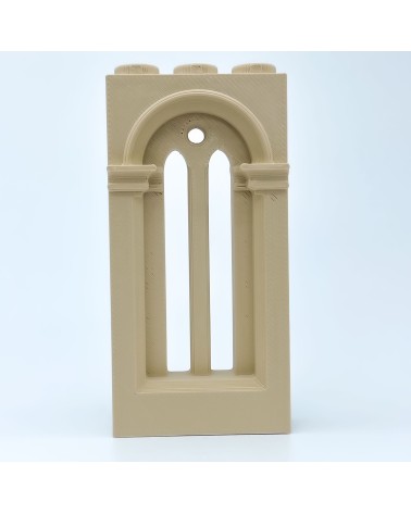 Fenêtre romane à oculus rond |Modèle NG CASTLES |Blocs en plastique TOY