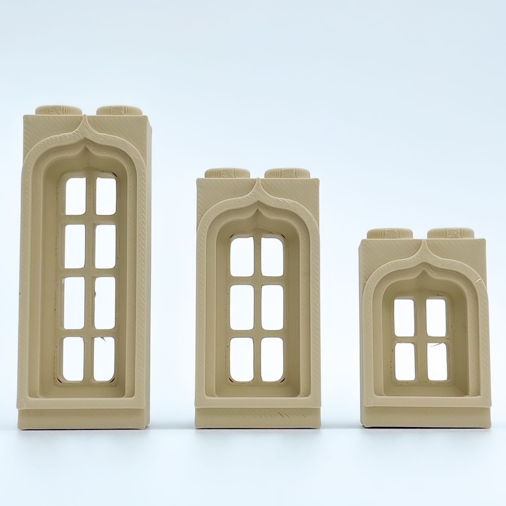 Kariertes Ogee-Fenster |NG CASTLES-Modell |SPIELZEUG Kunststoffblöcke