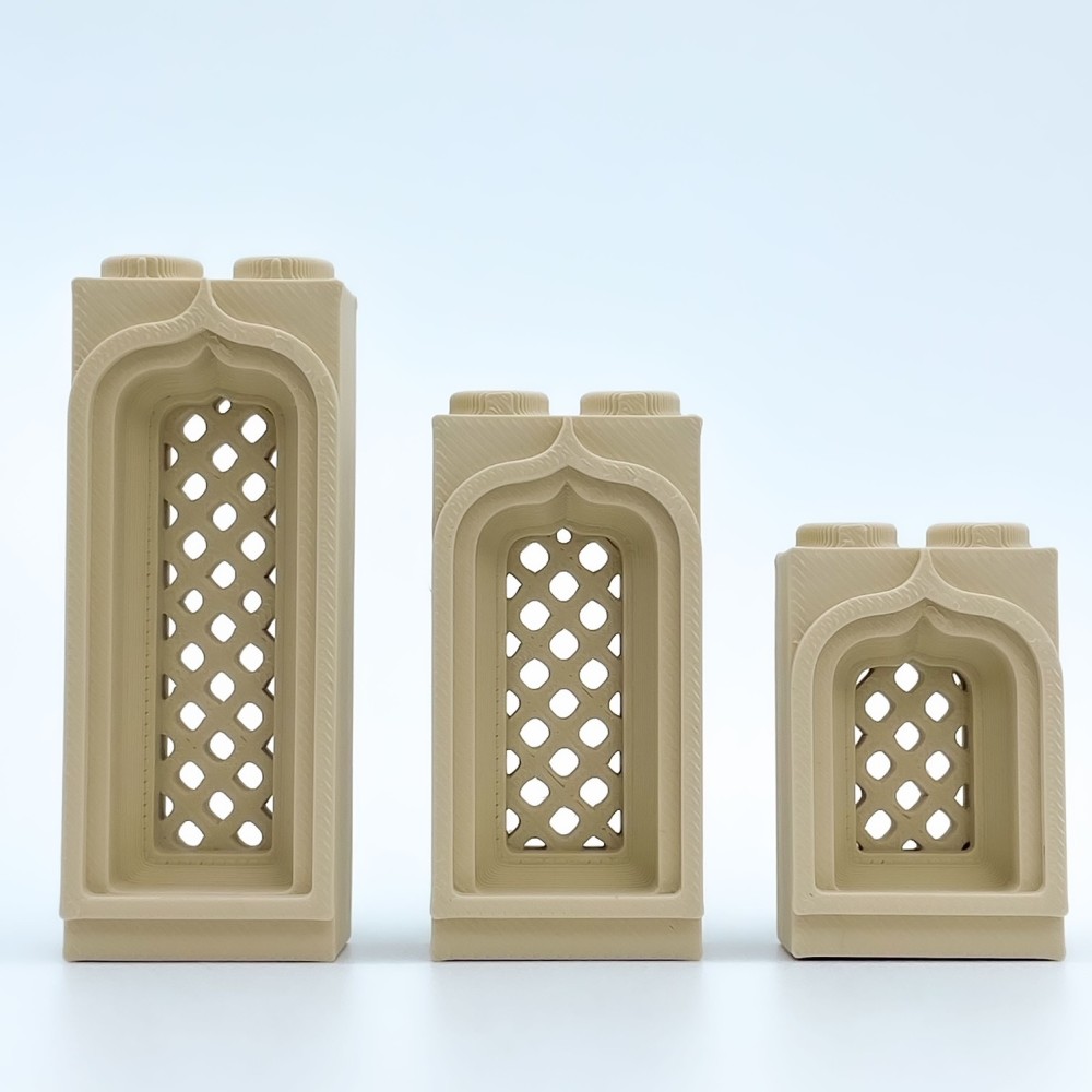 Treillis de fenêtre en doucine |Modèle NG CASTLES |Blocs en plastique TOY