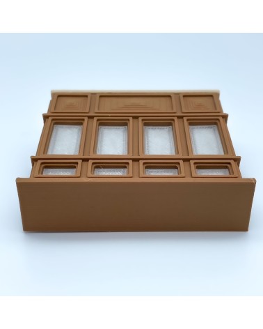 Acrystalled Wood Gallery Δ NG CASTILLOS Model Δ JUGUETE Plastic Blocks