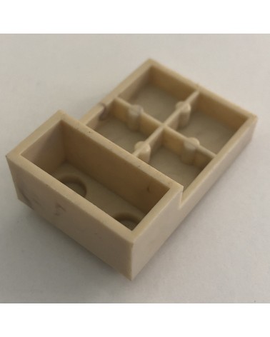 2x1 Ziegelsteine mit 2x2 PDJ-Flachplatte