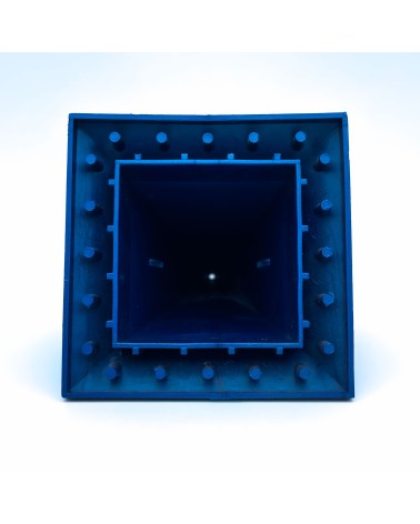 Toit de 6 points allongé bleu doré de lignes