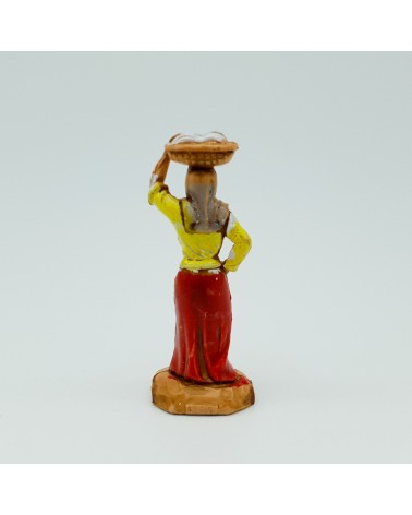 Figura Donna con cesto testa Miniatura per diorama