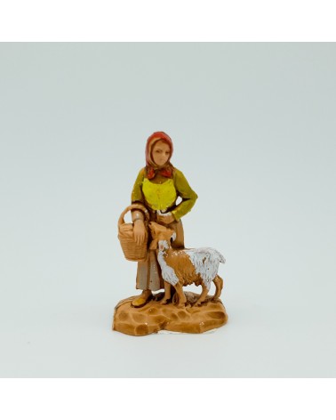 Figure Femme avec mouton et panier Miniature pour diorama