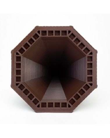 Elongated octagonal roof