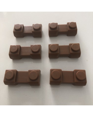 Bricks 1x3 wood imitation in brown PDJ J