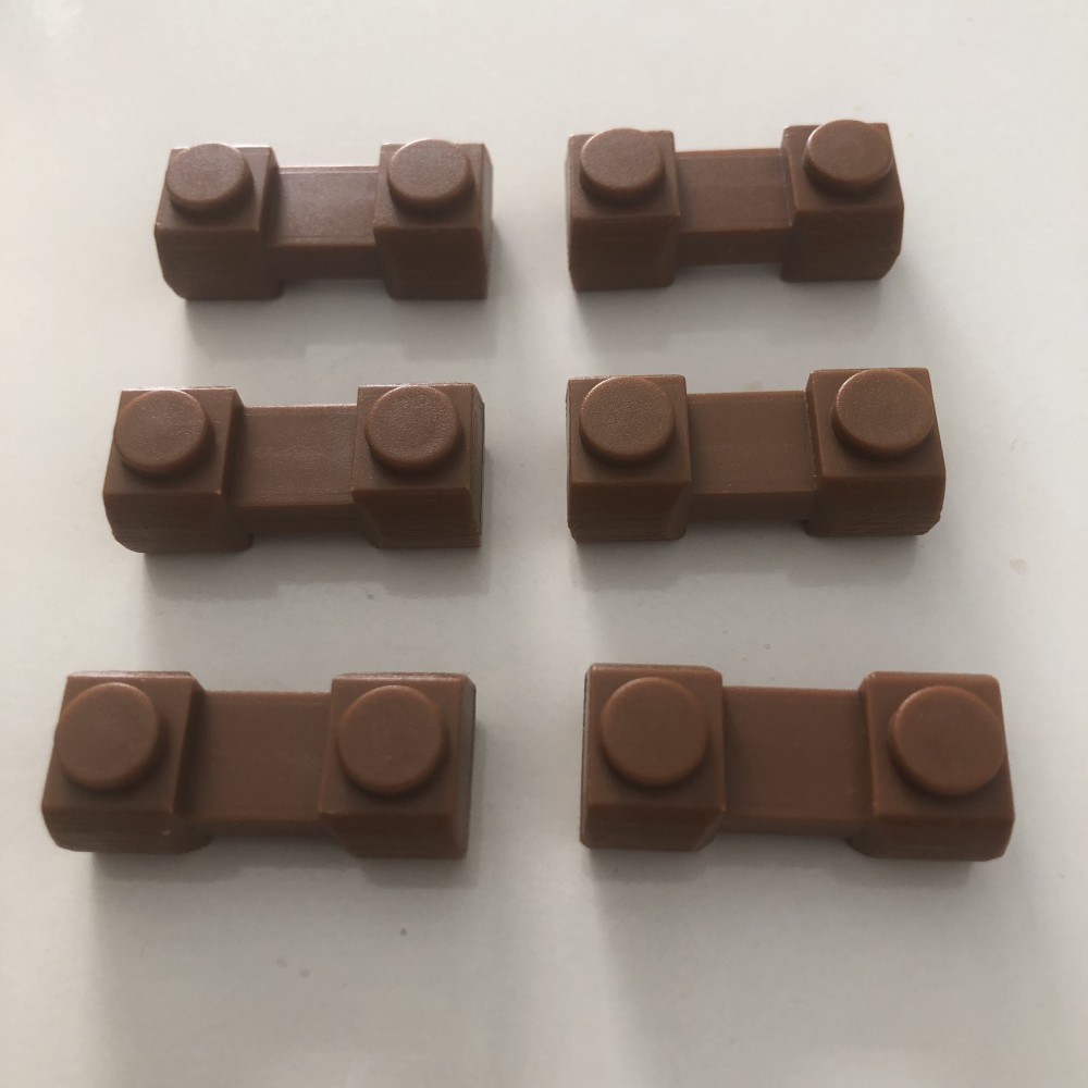 Bricks 1x3 Holzimitat in braun PDJ J
