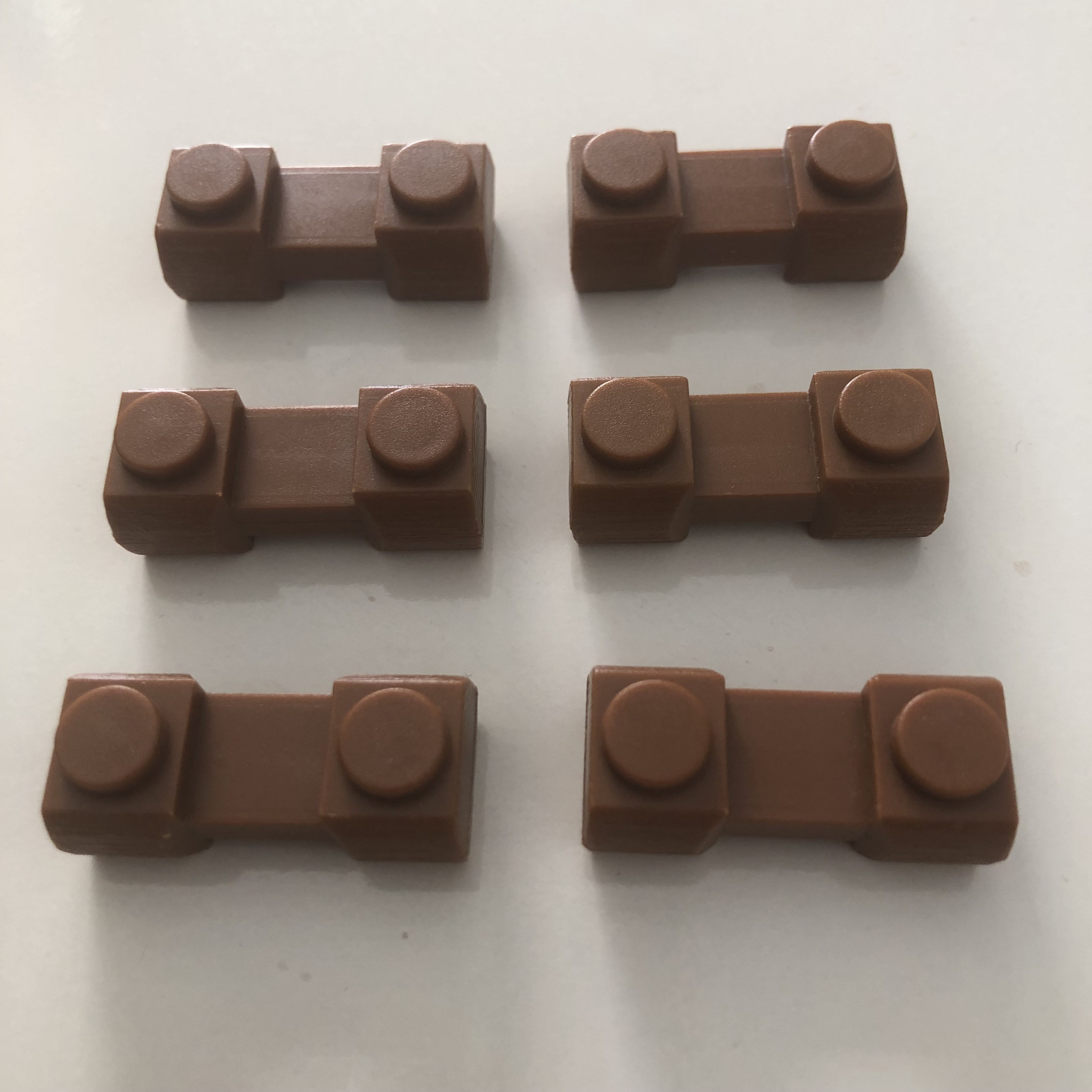 Bricks 1x3 imitació fusta en marró PDJ J