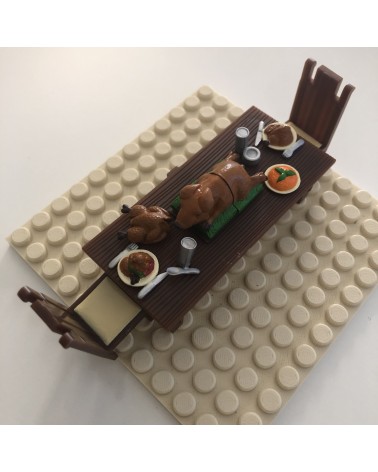 Table set and chairs with N food