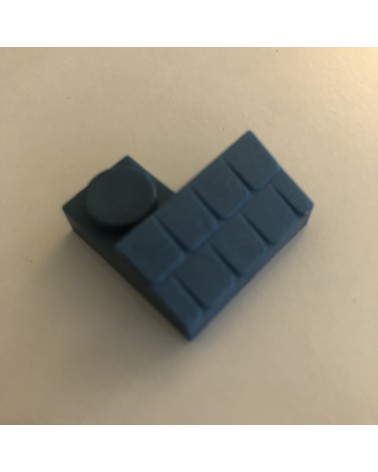 2x1 Dach mit 1x1 Spitze links metallic blau Golden R-Serie