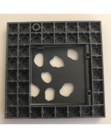 8x8 Plate with 5x5 Black Dark Grey Monster Y
