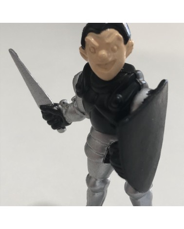 Soldat noir avec bouclier et épée