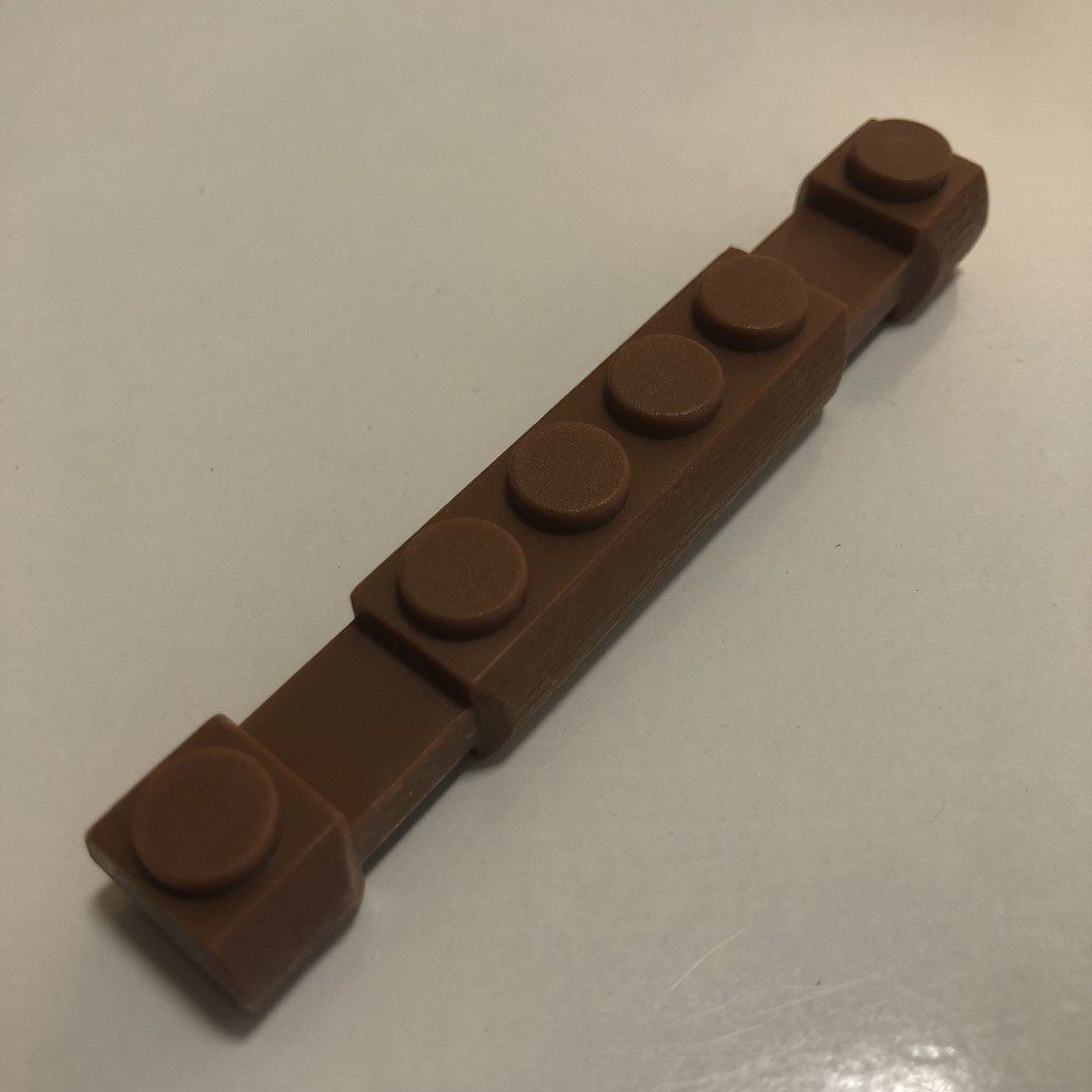 Bricks 1x8 imitation bois en brun PDJ J