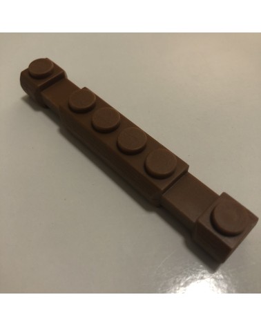 Bricks 1x8 imitation bois en brun PDJ J