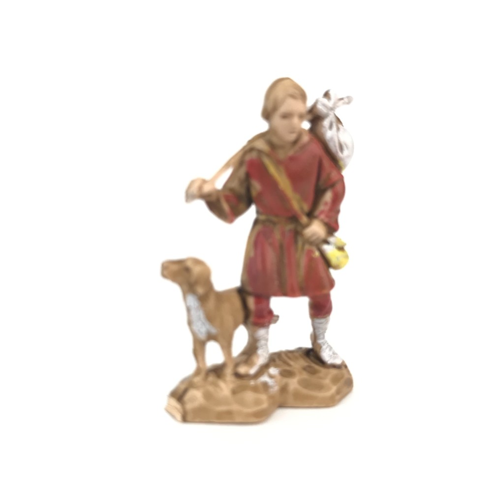 Figur Mann mit Bündel und Hund Miniatur für Diorama