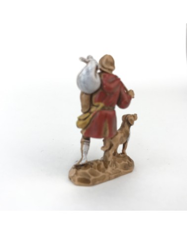 Figura maschile con Fardo e Miniatura del cane per diorama