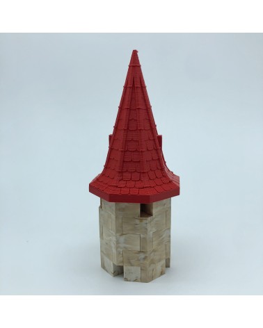 Elongated mixed octagonal roofs