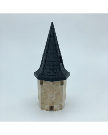 Elongated mixed octagonal roofs