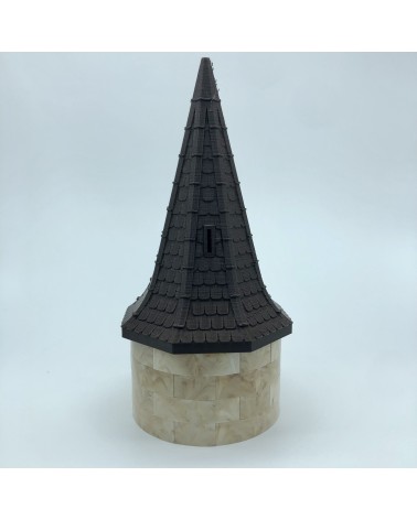 Elongated mixed octagonal roofs