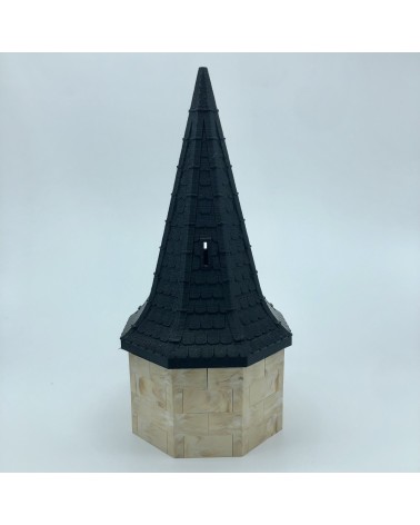Elongated mixed octagonal roofs