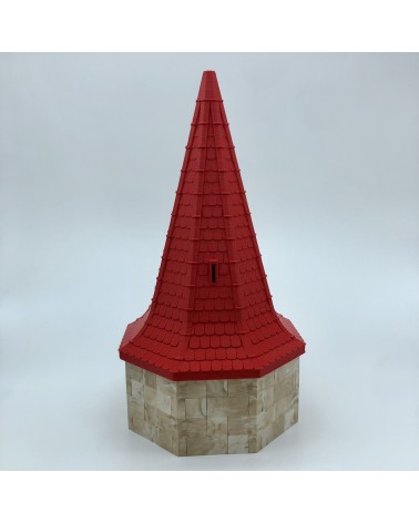 Elongated mixed octagonal roofs