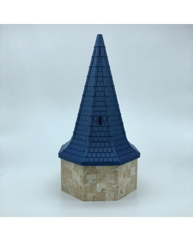 Elongated mixed octagonal roofs