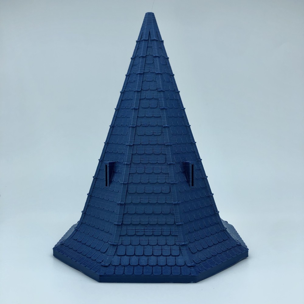 Elongated mixed octagonal roofs