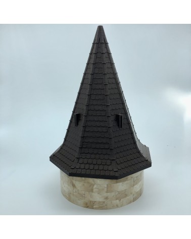 Elongated mixed octagonal roofs