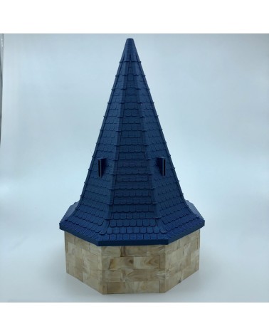 Elongated mixed octagonal roofs