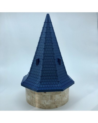 Elongated mixed octagonal roofs