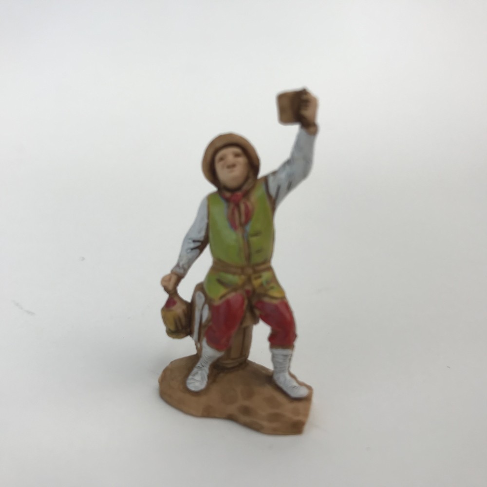 Man figurine avec bière en barrique Miniature pour diorama