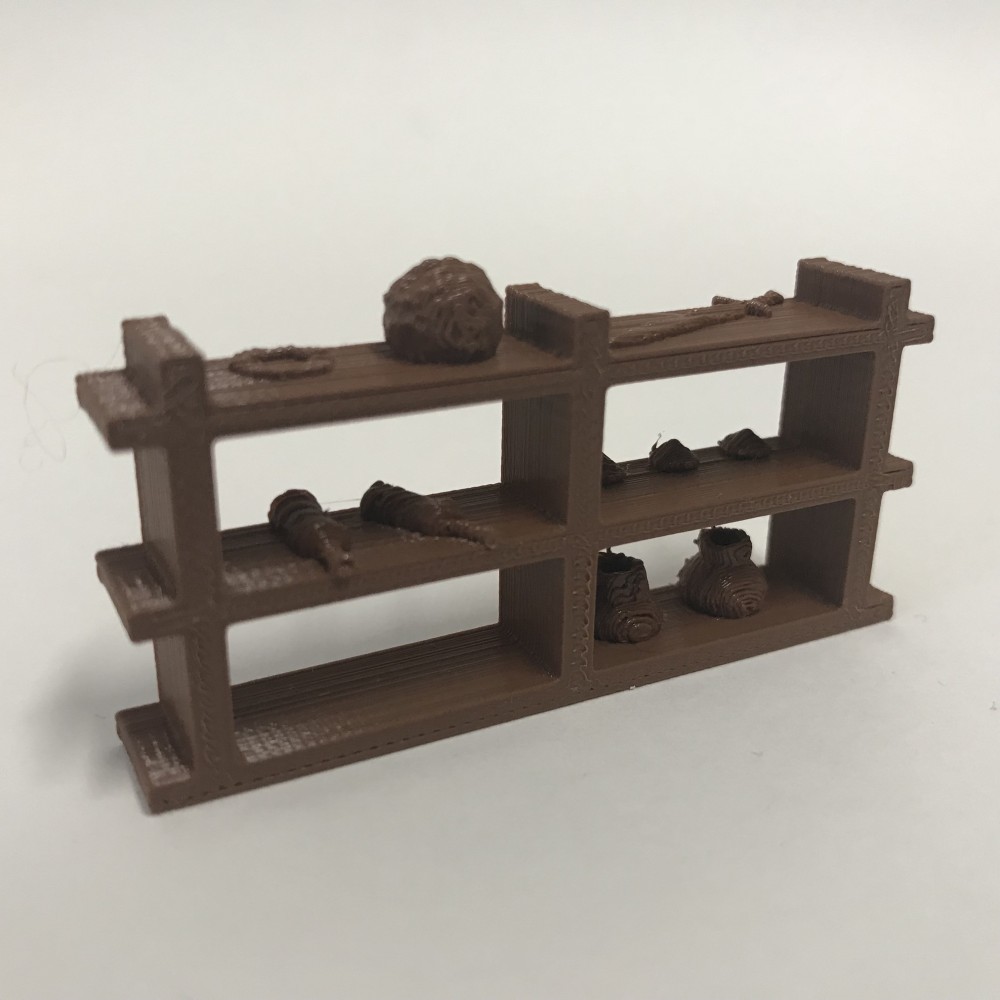 Elongated shelf