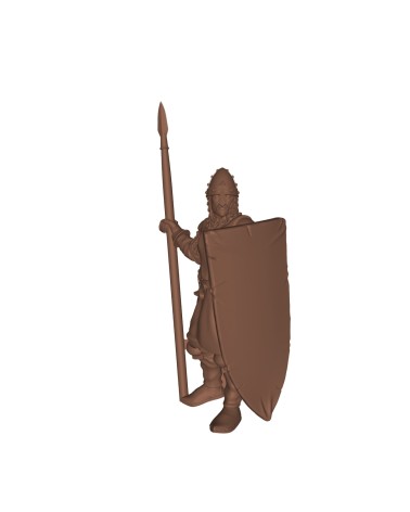 Lancero with medieval shield of NG Castles