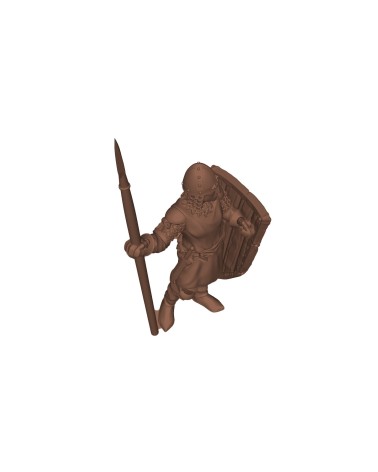 Lancero with medieval shield of NG Castles
