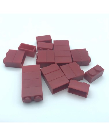 Lot of bricks 2x1 PDJ Z17 garnet