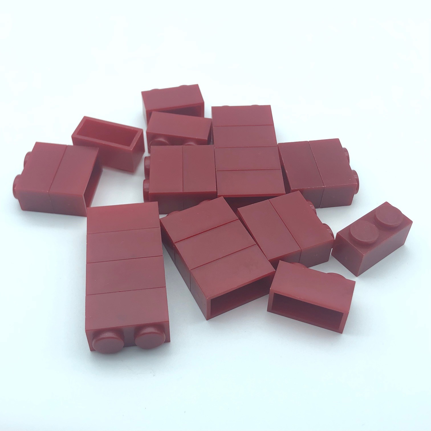Lot de briques 2x1 PDJ Z17 grenat