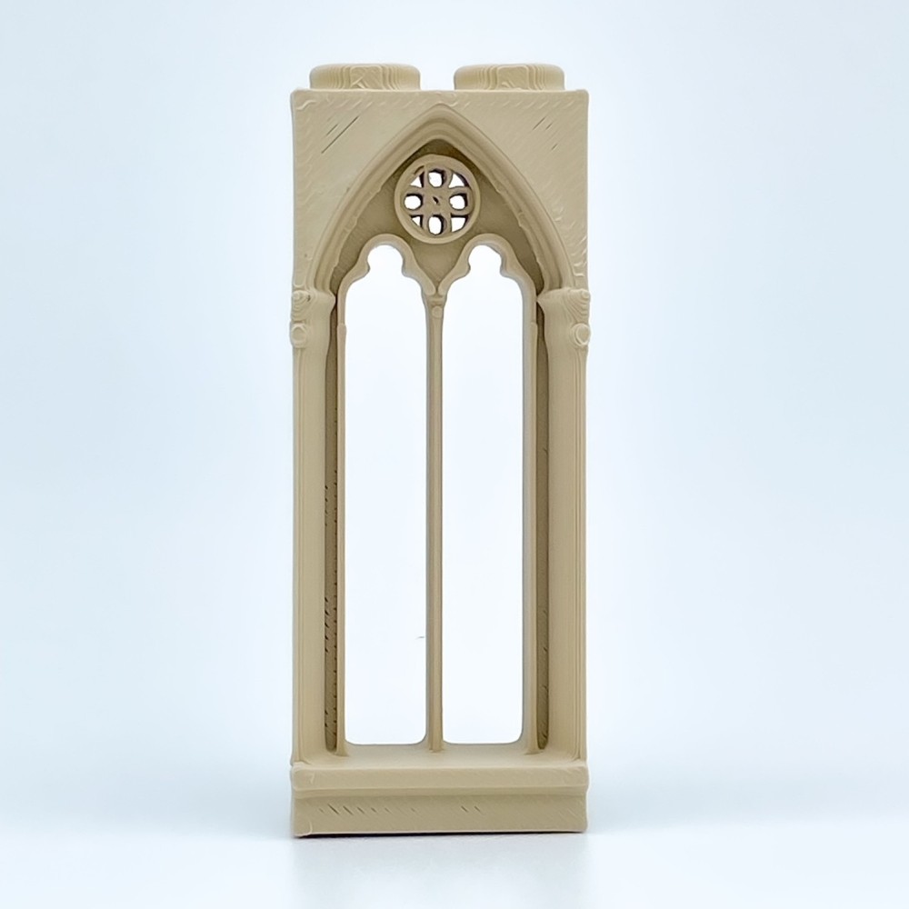 Gothic window with Oculo ASD Model NG CASTILLOS Δ JUGUETE plastic blocks