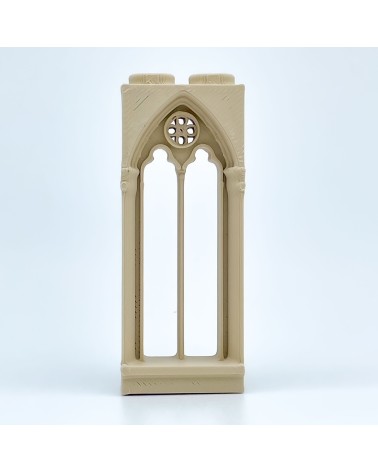Gotisches Fenster mit Oculo ASD Modell NG CASTILLOS Δ JUGUETE Kunststoffblöcke